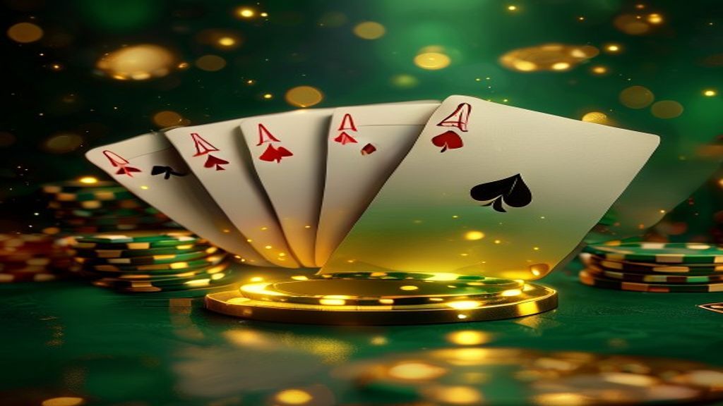 Pak Rummy Casino mobile gaming with glowing green and gold playing cards